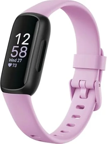 Google Fitbit Inspire 3 - Lilac Bliss/Black - Small and Large Bands | Stress management, sleep tracking, 24/7 heart rate, 3-month Google Health Premium membership included, small and large bands