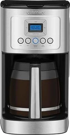 Cuisinart Coffee Maker, Programmable, 14-Cup Glass Carafe, DCC-3200 | Stainless steel PerfecTemp coffee machine with 1-4 cup settings, strength control, auto-off, reusable gold tone filter