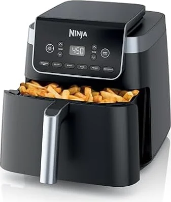 Ninja Air Fryer XL with MaxCrisp, 6.5 Qt, 6-in-1, Grey, AF181 | Max crisp, air fry, roast, bake, reheat, dehydrate, 1750W, 450F max, Fits 9 lbs wings