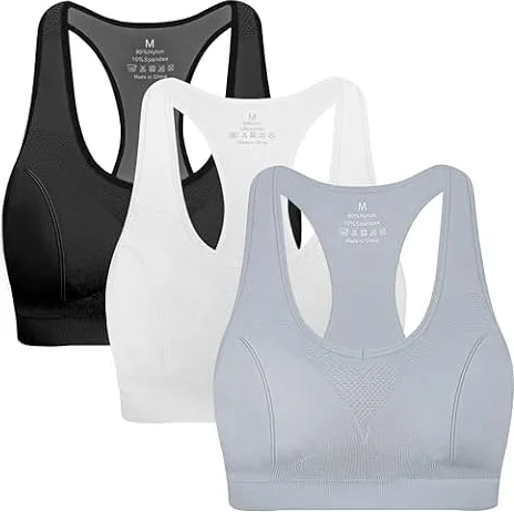 Women Racerback Sports Bras - High Impact Workout Gym Activewear Bra