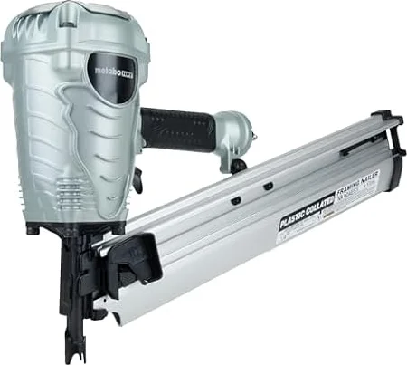Metabo HPT Framing Nailer, 21° Plastic Collated 2-3.5in, NR90AES1 | Pro-Preferred Lightweight 7.5 lbs Power Tool, Roof Decking and Flooring Use, Drives 2 to 3.5 Inch Nails