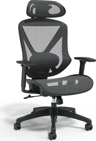 Staples Dexley Ergonomic Mesh Task Chair, Lumbar Support, Swivel, Black | Ideal for home offices, workstations, and everyday desk use.
