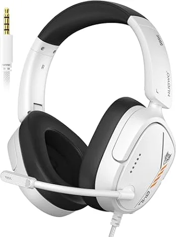 NUBWO HG04L Gaming Headset for Xbox Series X|S/Xbox One, PS5/PS4, Switch | 250g Lightweight, Clear Unidirectional Mic, Soft Memory Earmuffs, 3.5mm Jack for Gaming & Work