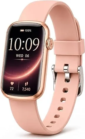MorePro Health Fitness Tracker - 24/7 Heart Rate Monitor & Activity Tracker | Step Counter, Blood Pressure Monitor, Blood Oxygen Monitor, Sleep Tracker, IP68 Waterproof, Slim, Women Health Tracker