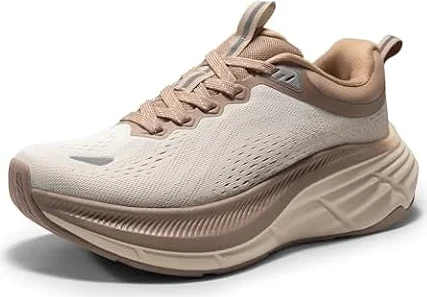 NORTIV 8 Women's Walking Shoes Running Tennis Sneakers,Beige/Khaki,8 | Cushion, Comfortable, Non-Slip, Workout, Gym, Sports, Athletic, Breathable, Fashion, ActiveBreeze
