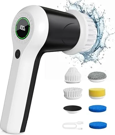 PUFTEM Electric Spin Scrubber, Cordless Shower Scrubber