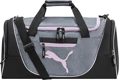 PUMA womens Evercat Candidate Duffel Bags, Black/Multi, One Size US | Removable Strap and Shoe Pocket