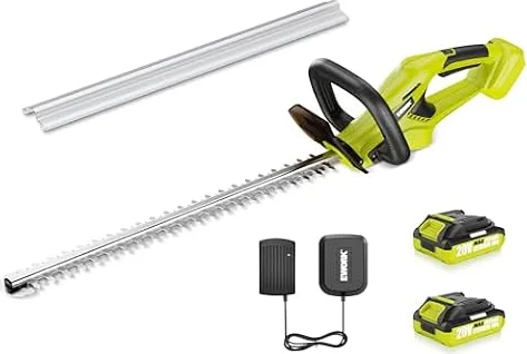 20V 22" Cordless Hedge Trimmer with 2 x 2.0Ah Battery and Charger