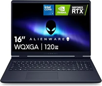 Alienware 16 Aurora Gaming Laptop, NVIDIA RTX 5060, Intel Core 7 240H | 2560x1600 Display, 120Hz, 16:10, 16GB DDR5 RAM, 1TB SSD, Windows 11 Home, Backlit Keyboard, Blue
