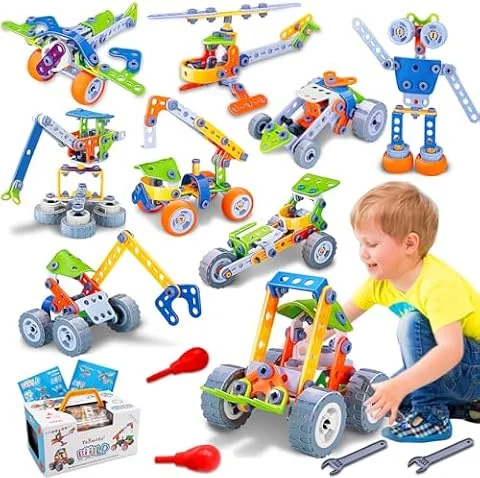 10 in 1 STEM Toys for 4 5 6 7 8+ Year Old Boy Girl Christmas Birthday Gifts | Building Toys Stem Kits Activities for Kids Ages 4-8 5-7 6-8 Educational Learning Boy Toys Age 3-5 4-6 8-10 Engineering Games