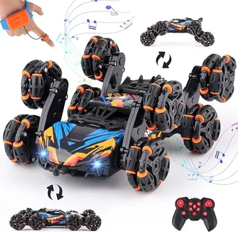 NEXBOX Cool 8 Wheels Hand Controlled rc Stunt Car Toys, Gesture Sensing Remote Control Cars for Boys Age 6 7 8-12 13 14 Year Old, Birthday Gifts Ideas for Kids