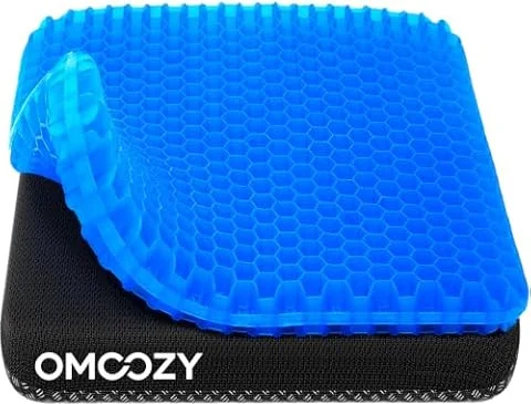 Gel Seat Cushion, Cooling Honeycomb Design for Office Chair Car Wheelchair | Cool & Breathable, Soft & Comfortable
