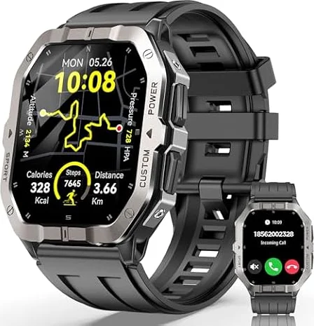 Military Smart Watches for Men Built-inGPS,2.02Fitness Tracker Watch forMen