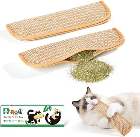 Potaroma Cat Toys Pack of 2 with 6000mg A+ Organic Catnip, Sisal Material